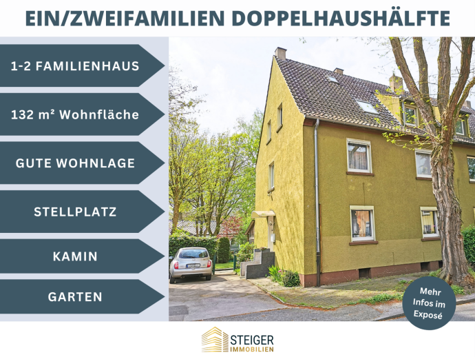 Schöne 1-2 Familien Doppelhaushälfte in Marl – Ihr neues Zuhause mit Potenzial und Charme in 45772 Marl von Steiger Immobilien