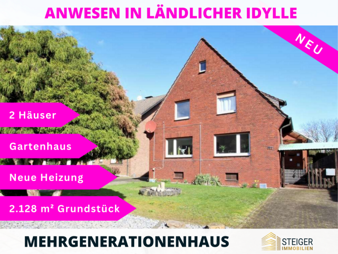 Einzigartiges Anwesen in ländlicher Idylle für bis zu 3 Generationen in Herten Langenbochum in 45701 Herten von Steiger Immobilien