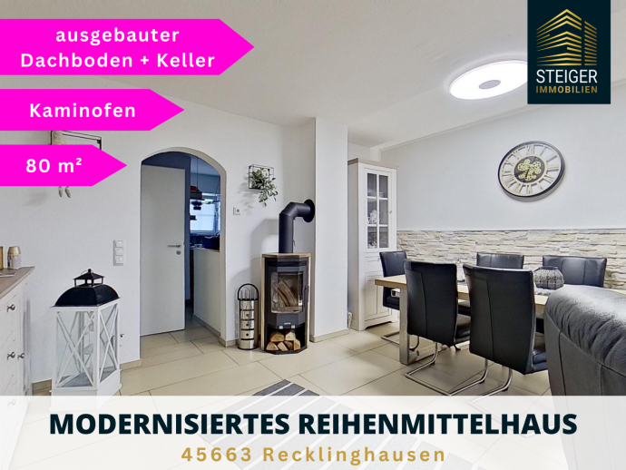 Modernisiertes Reihenmittelhaus zum einziehen und wohlfühlen VERKAUFT in 45663 Recklinghausen von Steiger Immobilien