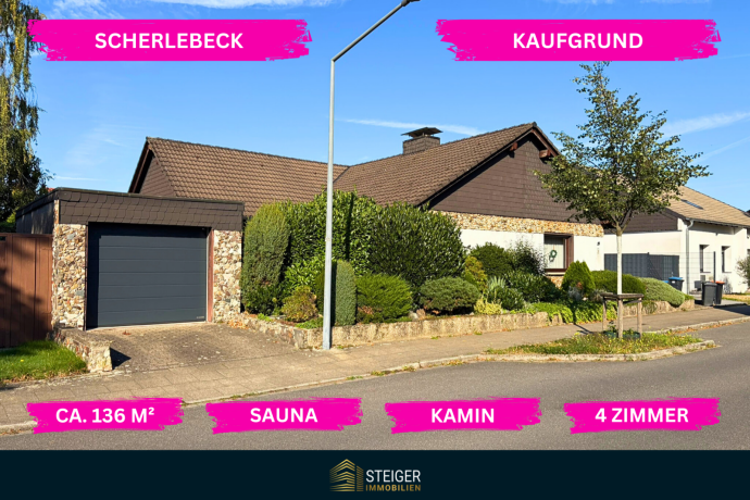 Freistehender Bungalow mit 135 m² Wohn- und Nutzfläche in Herten-Scherlebeck in 45701 Herten-Scherlebeck von Steiger Immobilien