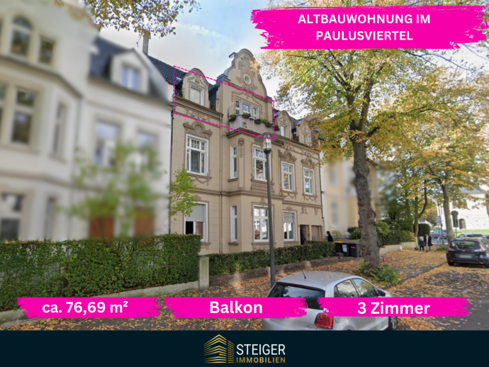Altbauwohnung mit Charm auf der begehrten Paulusstraße in 45657 Recklinghausen von Steiger Immobilien