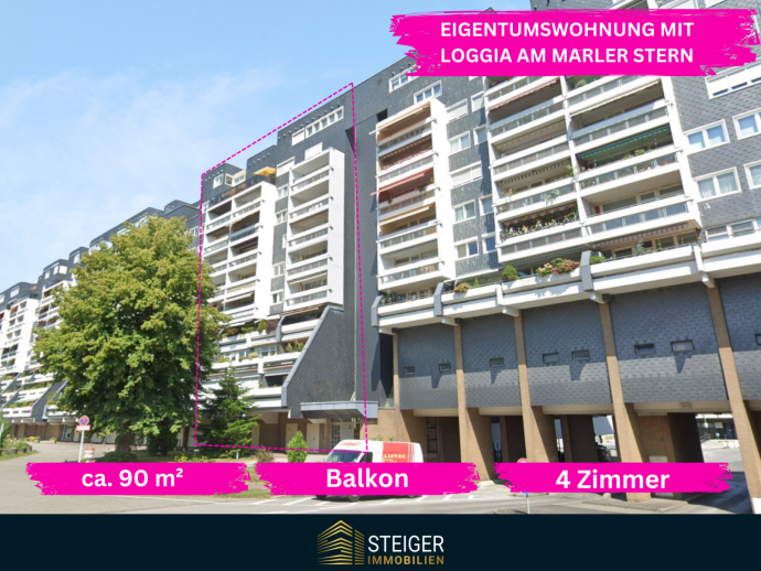 Moderne 4-Zimmer-Wohnung mit Loggia am Marler-Stern in 45768 Marl von Steiger Immobilien