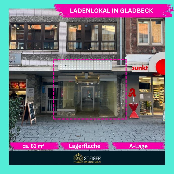 Gelegenheit - Ladenlokal in 1a Lage in Gladbeck Zentrum in 45964 Gladbeck von Steiger Immobilien
