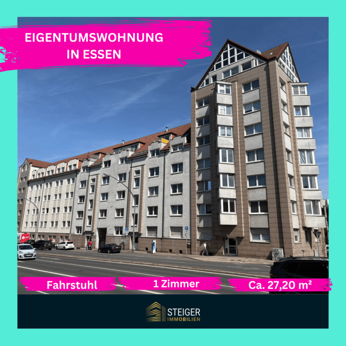 Attraktive Kapitalanlage in Essen: Vermietetes Apartment in bester Lage in 45128 Essen von Steiger Immobilien